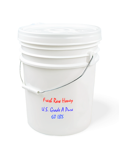 Pure Raw Organic Creamed Honey — 5 gal (60 lb) — Bucket