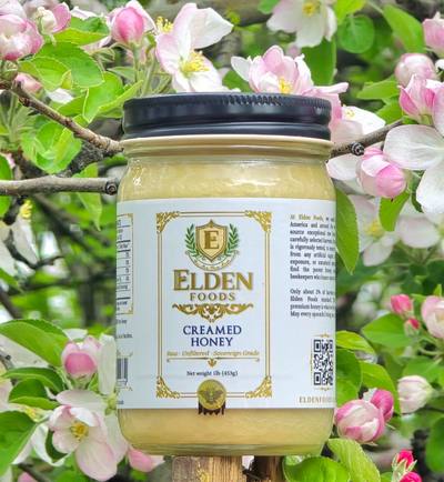 Raw Creamed Honey — 1 lb — Glass Jar