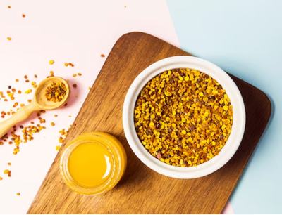 Bee Pollen Infused Honey — 1 lb — Glass Jar