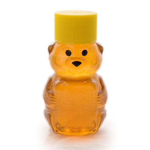 A single 2 oz honey bear from Elden Foods’ original gallery