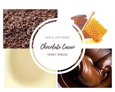 Chocolate Honey Spread — 1 lb — Glass Jar