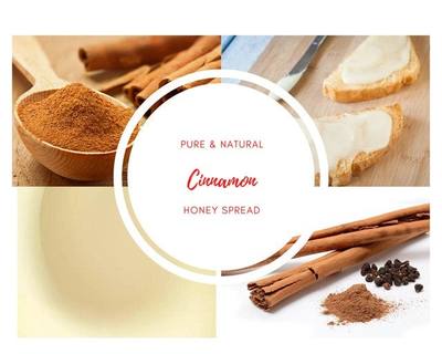 Cinnamon Creamed Honey — 1 lb — Glass Jar