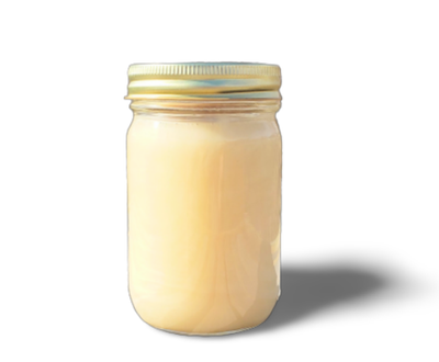 Pure Raw Organic Creamed Honey — 1 lb — Glass Jar