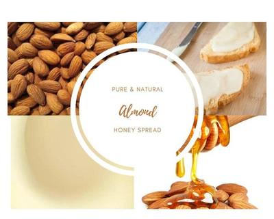 Almond Creamed Honey — 1 lb — Glass Jar