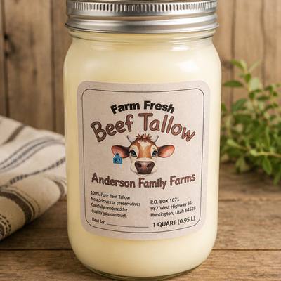 Beef tallow, 1-quart jar
